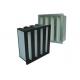 V Bank Air Filter Dust Capacity 18 Sq.M With EVA Gasket With Big Dust Holding Capacity