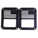 Pair Rear Lamp Guard Tail Light Covers Trim Protector For Jeep Wrangler,American Flag Style ,Black,Stainless steel