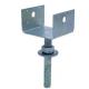 Galvanized Fence Post Support U Bracket Timber Connector For Wooden Construction