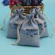 Custom Hanging Gift Jute Drawstring Bag Portable For Jewelry Travel / Storage