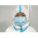 Personal Disposable Protective Suit White Disposable Overalls With Hat FDA CE