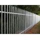 White Color Pvc Coated 2.4m Steel Palisade Fencing W Pale 70mm For Garden