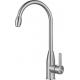 Fixed Coil Brushed Silver Stainless Steel Kitchen Tap Home Use