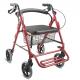 OEM ODM Handicap Frame Mobility Walking Aids Premium Red With Wheel Brake 965LH