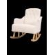 Fabric Foam 4 Solid Wood Legs Side Chair Beige Color 89cm Height