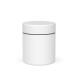 3oz Airtight Matte White Glass Jar Smell Proof Glass Container Black Smooth Cr Lids
