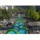 Outdoor Inflatable Slide The City Huge Water Slide 2 Lanes Quadruple Stitching