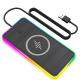 Apple and Samsung Compatible Car Wireless Charging Pad 2 in 1 USB Wireless Car Charger 15W Fast Charging