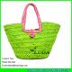 LUDA light green handmade straw beach handbags cornhusk straw beach bags