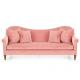 Leisure Hotel Furniture Pink Fabric Sofa , Ordinary Size Hotel Room Sofa