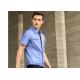 Polyester Cotton Short Sleeves Industrial Work Uniforms Twill Engineer Sky Blue