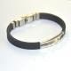 Factory Direct Stainless Steel High Quality Silicone Bracelet Bangle LBI131