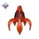 Hydraulic 3T Orange Peel Excavator Grapple Bucket Rock Grapple For Excavator