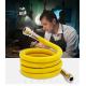 Ultra Flow Yellow Gas Hose PVC Coated OD ID MIP X 3/4 Inch Thread Connectors