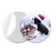 Round 3D Lenticular Stickers For Keyrings PET Flip Changing Sticker