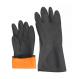 High quality long black latex gloves for personal protection generally use chemical industry