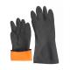 Black industrial chemical protective gloves