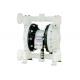 1 Inlet / Outlet Air Operated Diaphragm Pump With Nitrile Elastomer PTFE Ball Valve