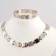 US Europe Fashion 316L Stainless Steel Bracelet With Matched Necklace Jewelry Set CQS25