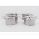 4pcs Cookware set stainless steel high pot silver cooking pot