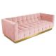 Living Room Furniture Pink Velvet Lounge Sofa 2-3 Seater Couch Club Set