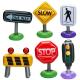 Outdoor or Indoor Inflatable Kids Float , 6-pc Incredible Inflatable Traffic Signs