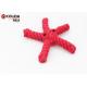 Natural Cotton Rope Pet Toys Red Color 3.5 x 20cm For Teething Cleaning / Playing