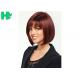 Wholesale Machine Made Red Bob Wig Short Straight Synthetic Full Wigs