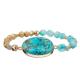 Black Line Natural Turquoise Beads Energy Protection Bracelet Mental Health Gift