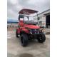 2 Seater Red Electric Hunting Golf Cart With Cooler Sound Bar Off Road Tires For Course