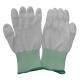 White Polyester PU Fingertip Coated Safety Working Gloves Anti Slip