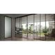 Narrow Frame Aluminum Tempered Clear Glass Slidng Door for House