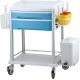 Medical hospital furniture blue therapy cart with two drawers