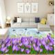 3D Lavender Tulip Pattern Household Bedroom Living Room Floor Carpet Special Style