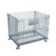 Supermarket Silver 50*50mm 0.22M3 Folding Wire Mesh Container