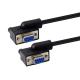 30cm DB9 RS232 Serial Cable , 90 Degree Left Angled Female To Female Rs232 Cable