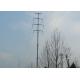 Medium Voltage Electric Power Tower ASTM A36 Steel Material 10M - 100M Height