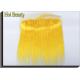 Customized Yellow Human Hair Virgin Lace Frontal Straight Durable Swiss Lace