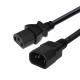 Black IEC 60320 C13 Household Extension Cord 125V 10A 3 Prong AC Power cable