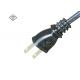 PSE Approved International Power Cords 125V 2 Pin Japan Plug 2 Conductor