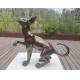 0.8M High Stainless Steel Custom Cat Sculpture With Chamelized Painting