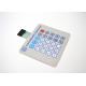 Square Shape Tactile Membrane Switch Keyboard With Glossy Surface 3M467 Adhesive Back