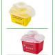 5 Liter Square Plastic Sharps Waste Container For Hospital Use , Sharps Box For Needles