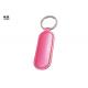 Soft Promotional Leather Keyrings Blank , Pink Monogrammed Leather Key Chain Fob