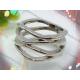 Silver Ladies' Muliti Row Connect Binding Stainless Steel Gothic Ring