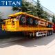 40ft platform flatbed trailer for 20 and 40ft Containers-TITAN