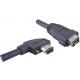 Flexible IEEE 1394 Firewire Cable 1394A 6 Pin Right Angle To 1394B Female 9 Pin