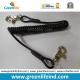 Retracted Black Coil Lanyard with Customized Attachments
