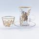 Round Turkish Tea Glass Set Smooth Surface Arabic Tea Drinkware