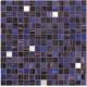 Misterious style with gold line glass mosaic mix pattern deep purple blend